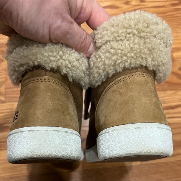 UGG Olive 1019716 Chestnut Leather High Top Lace Up Sneaker Shoes Womens Size 7 - Picture 11 of 11